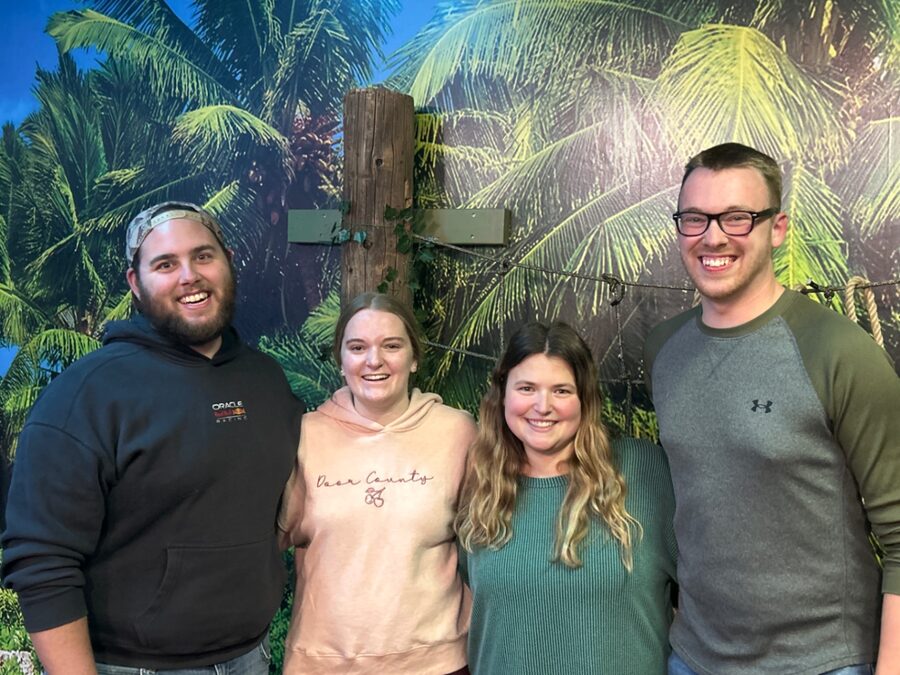 Team of four after escaping Scallywags